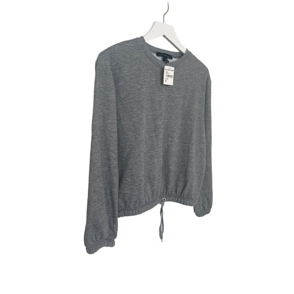 Derek Heart Charcoal Heather Grey Drawstring Sweatshirt - Picture 2 of 4